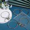 9Pcs 3 Colors Stainless Steel Twist Bangles for Women FIND-SC0010-03-4