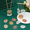 36Pcs 6 Colors Alloy Connector Cabochon Settings FIND-PH0061-67-3