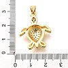 Brass Micro Pave Cubic Zirconia Pendants KK-G519-18G-05-3