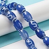 Blue Tibetan Style dZi Beads Strands TDZI-NH0001-C03-01-2