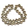 Electroplated Natural Lava Rock Beads Strands G-K388-02I-1