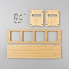 4 Hole Bamboo Kitchen Oil Bottle Organizer Rack ODIS-WH0001-83-1
