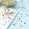 CREATCABIN 500Pcs 10 Colors 2-Hole Glass Seed Beads SEED-CN0001-03-5