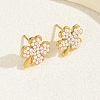 Elegant and Versatile Brass Clover Stud Earrings CY8826-2