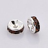 Brass Rhinestone Spacer Beads RB-A014-Z4mm-15S-NF-2