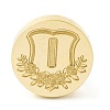 Golden Tone Round Wax Seal Brass Stamp Heads AJEW-Z034-02G-I-1