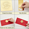 CRASPIRE 40 Sheets 4 Styles Self Adhesive Gold Foil Embossed Stickers DIY-CP0010-41-6