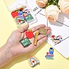 12Pcs 6 Styles Study Style Opaque Acrylic Double Sided Pendants FIND-CJ0002-52-4