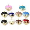 Rack Plating Brass Enamel Pendants KK-S366-05G-1