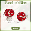 12Pcs Handmade Polymer Clay Rhinestone Beads CLAY-OC0001-06-2