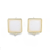 Alloy Stud Earring Findings with Resin PALLOY-N150-84B-2
