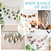 Leaf Wood Macrame Coaster Cutting Template DIY-BC0015-37-5