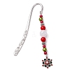 Christmas Theme Alloy Hook Bookmarks AJEW-JK00336-4