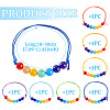 7 Colors Eco-Friendly Korean Waxed Polyester Cord with Natural & Dyed Malaysia Jade Beaded Adjustable Bracelets BJEW-TAC0035-4