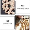 SUPERFINDINGS 5Pcs Rubber Wooden Carved Decor Applique WOOD-FH0001-87-3