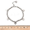 Punk Style 304 Stainless Steel Column Link Charm Bracelets for Women BJEW-C089-14P-5