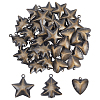 30Pcs 3 Styles Christmas Iron Pendants IFIN-NB0001-61-1