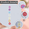 Handmade Rainbow Faux Suede & PP Plastic Woven Web/Net Pendant Decorations HJEW-WH20019-16P-5