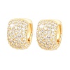 Brass Micro Pave Clear Cubic Zirconia Hoop Earrings EJEW-Z164-21G-4