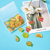 28Pcs 7 Style Translucent Acrylic Pendants TACR-FW0001-08-4