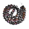 Electroplate Transparent Glass Beads Strands EGLA-B012-AB21-2
