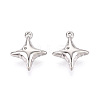 304 Stainless Steel Pendant Cabochon Settings STAS-T067-72P-1