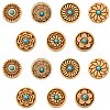 14Pcs 7 Styles Wood Beads WOOD-CJ0002-42-1