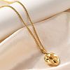 Summer Beach 304 Stainless Steel Pendant Rope Chain Necklaces for Women STAS-Z108-01G-05-3