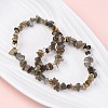 Natural Moonstone Chip Beaded Stretch Bracelets for Women Men BJEW-L038-01D-3