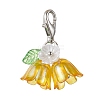 8Pcs Flower Acrylic Pendant Decorations HJEW-JM02792-4