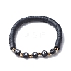 Handmade Polymer Clay Heishi Stretch Bracelets Set BJEW-JB08755-2