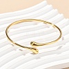 304 Stainless Steel Cuff Bangles for Women AJEW-P127-16G-2