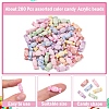 200Pcs Craft Style Acrylic Beads MACR-YW0003-56-3