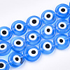 Handmade Evil Eye Lampwork Beads Strands LAMP-S191-02D-05-1