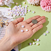 90Pcs 3 Colors Tricolor Opaque Resin Cabochons CRES-TA0001-44-6