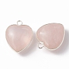 Natural Rose Quartz Pendants G-C005-01S-15-2