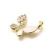 Brass Clear Cubic Zirconia Pendants KK-B187-01G-01B-2