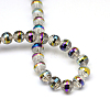 Electroplate Glass Beads Strands X-EGLA-Q069-A02-2