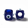 Resin Evil Eye European Beads LS-X-RESI-A021-01-3