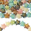 50Pcs Plating Opaque Acrylic Beads MACR-CJ0001-90-3
