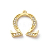 Rack Plating Brass Micro Pave Cubic Zirconia Pendant KK-H449-76G-13-1