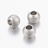 304 Stainless Steel Textured Beads STAS-K181-06-01P-2