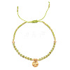 Natural Olive Quartz Braided Bead Bracelet FR2657-4-1