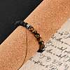 Natural Lava Rock & Tiger Eye Beaded Stretch Bracelets for Women Men BJEW-F486-04AS-3