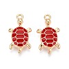 Alloy Enamel Pendants PALLOY-T092-26G-04-1
