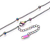 Ion Plating(IP) 304 Stainless Steel Satellite Chain Necklace for Men Women NJEW-E076-01M-2