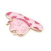 Rack Plating Alloy Enamel Pendants X-ENAM-N056-381KCG-01-2
