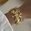 Ocean Theme 304 Stainless Steel Cuff Bangles for Women BJEW-Z171-01G-04-1