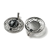 Natural Snowflake Obsidian Pendants G-Q158-03L-2