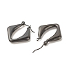 Ion Plating(IP) 304 Stainless Steel Chunky Rhombus Hoop Earrings for Women EJEW-K242-06B-2